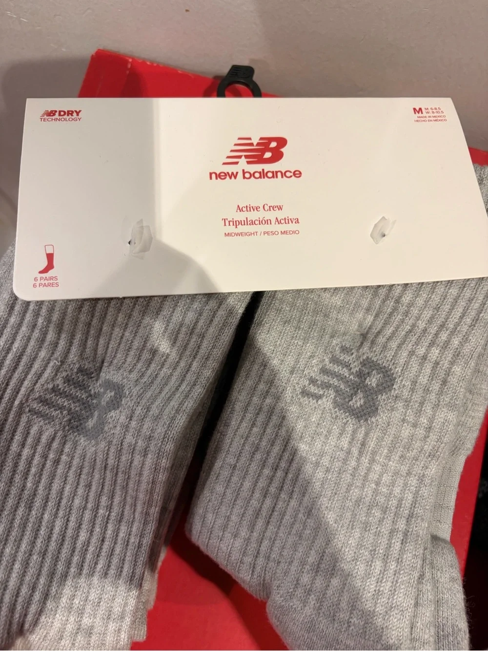 New Balance Gray Athletic active Quarter Socks with Gray Accents 6 pairs new